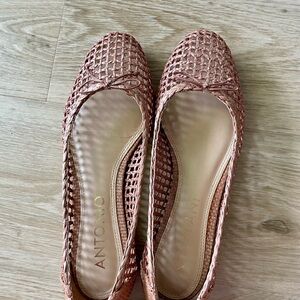ANTONIO MELANI Brown Woven Flats